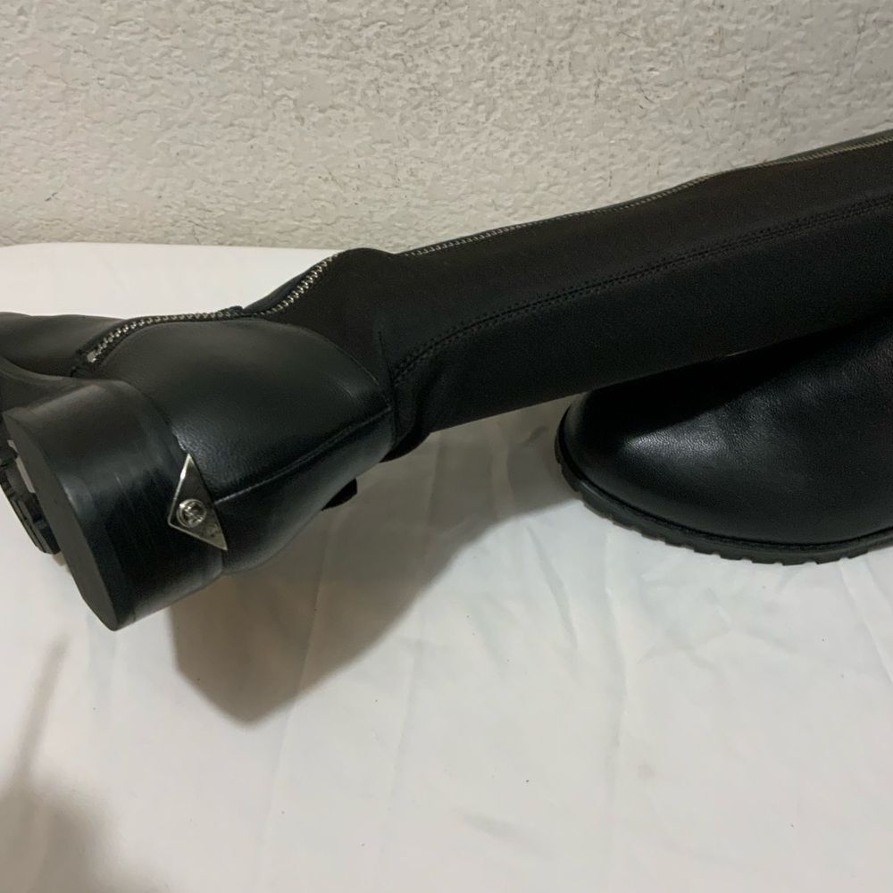 Michael Kors Womens Black Leather Side Zipper Knee High Riding Boots 6.5 - Picture 9 of 15